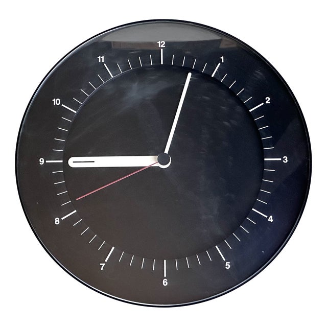 Minimalist Wall Clock 5W1 by Reinhold Weiss for Junghans, Germany, 1990s For Sale
