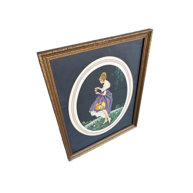 1920's Framed French Artwork "The Daisies Tell" by Marcel Le Boulte For Sale In Los Angeles - Image 6 of 8