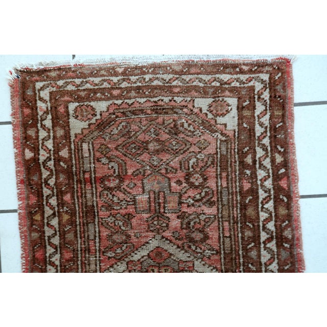 Textile 1940s, Vintage Persian Hamadan Rug 2' X 3' For Sale - Image 7 of 11