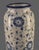Vintage Pottery Blue & White Hand Painted Floral 17.5'' Tall Floor Table Vase For Sale - Image 4 of 13