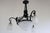 Antique French Art Deco Geometric Wrought Iron and Frosted Glass Chandelier, 1930 For Sale - Image 15 of 15