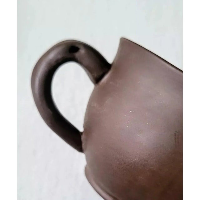 Early 1900s Chinese Yixing Zisha Clay Tea Cups and Saucers Set- 8 Pieces For Sale - Image 4 of 7