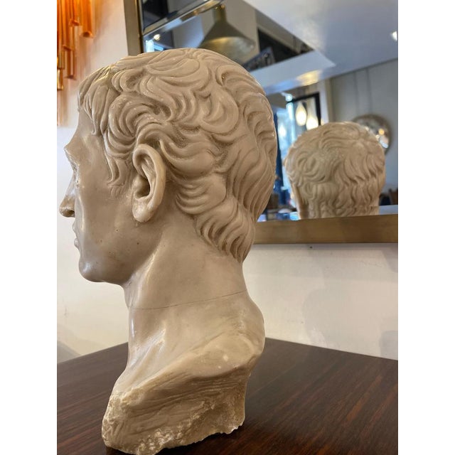 Bust of a Roman Emperor, Early 1800s, Marble For Sale - Image 6 of 13