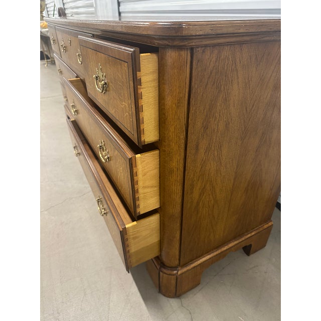 1980s Baker Furniture Georgian Oak Dresser For Sale - Image 9 of 12