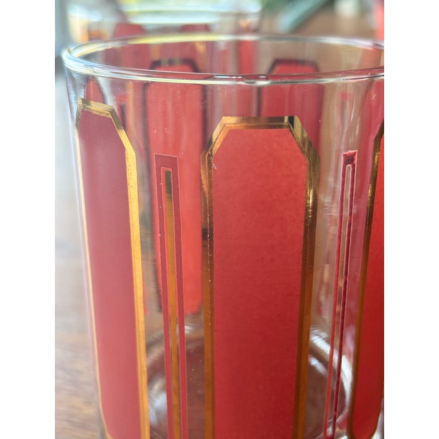 Vintage Georges Briard 22k Paneled Low Ball Glass Set of 4 For Sale In Seattle - Image 6 of 10
