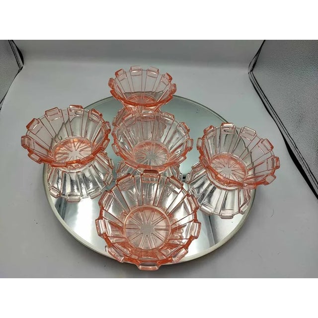 Cups, Stolzle Hermanova hut art deco, dimensions: height 5.2 cm, diameter 13 cm.