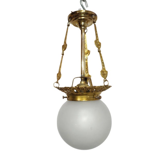 Brass Ceiling Lamp, Spain, 1950s For Sale