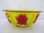 Yellow Chinese Imperial Yellow Peking Glass Lobed Bowl Pair With Red Floral Overlay For Sale - Image 8 of 12