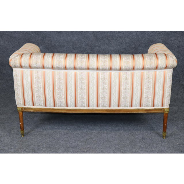 Late 19th Century 19th C French Louis XVI Adam Weisweiler Style Bronze Mounted Settee For Sale - Image 5 of 18