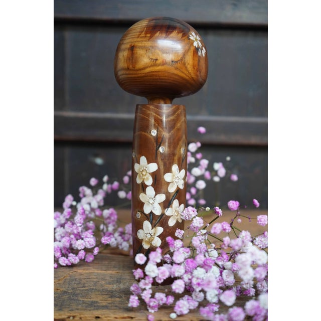 Vintage Wooden Kokeshi Doll by Kazuo Takamizawa, Japan, 1960s For Sale - Image 4 of 8