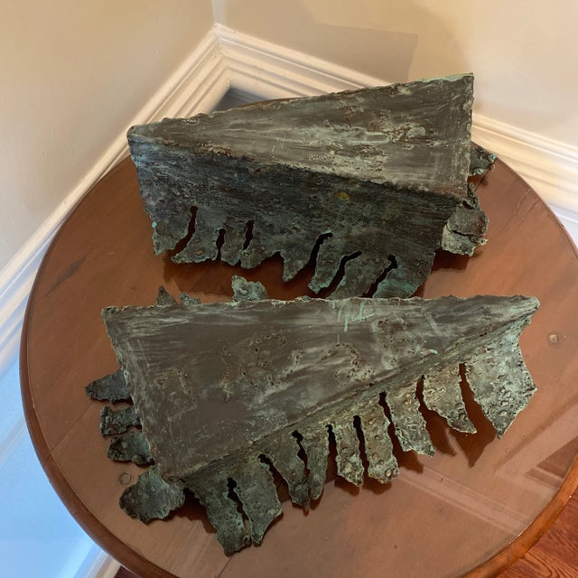 Early 21st Century Early 21st Century Bronze Artist Made Brutalist Style Planters - a Pair For Sale - Image 5 of 5