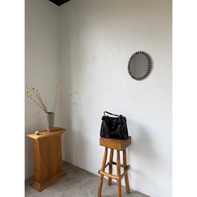 1960s Oval Ceramic Mosaic Mirror, 1950s For Sale - Image 5 of 18