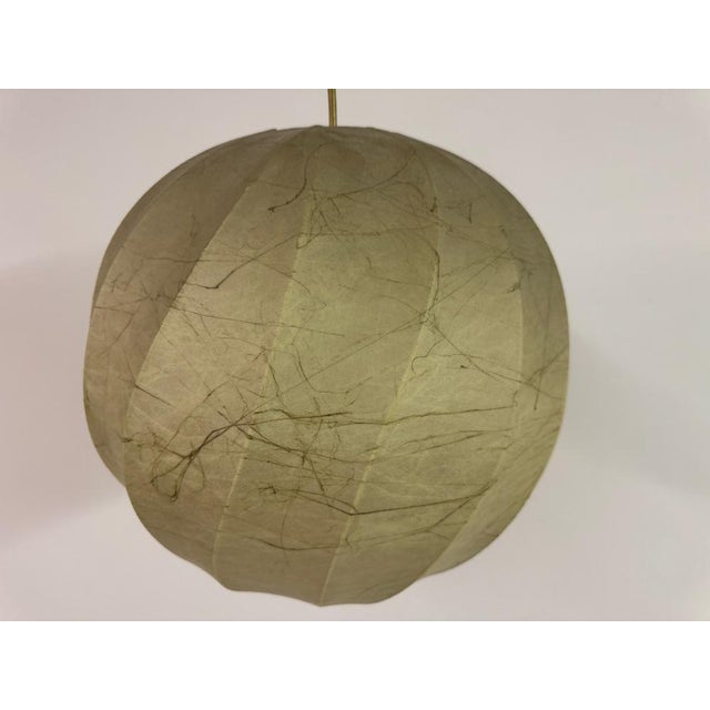 Plastic Mid-Century Modern Italian Round Cocoon Pendant Lamp, 1960s For Sale - Image 7 of 9