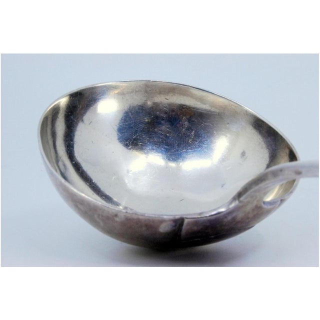 Plain Silver Soup Ladle with Handle For Sale - Image 5 of 8