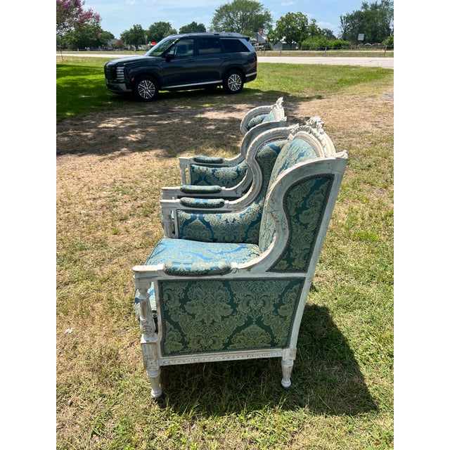 Late 19th Century French 19th Century Louis XVI Bergere Chairs - Set of 2 For Sale - Image 5 of 11