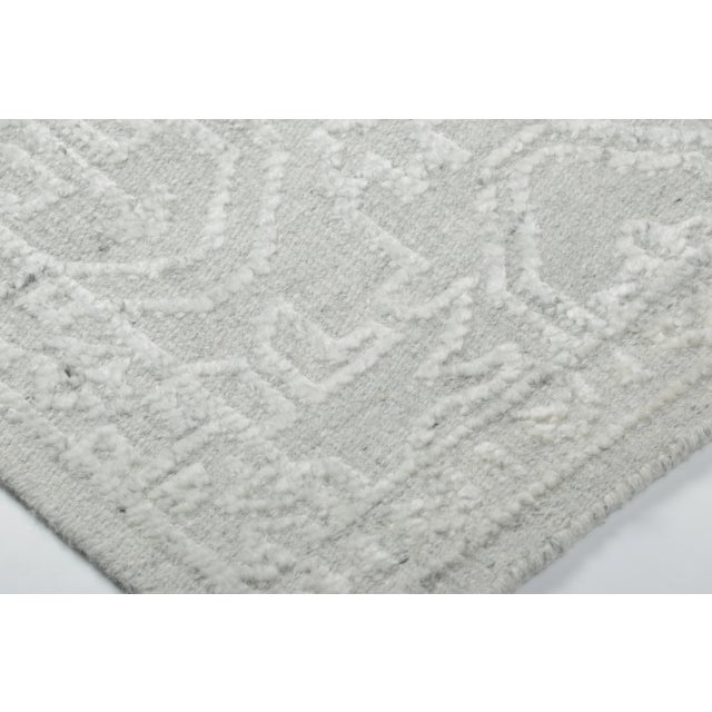 Contemporary Contemporary High-Low Wool Geometric Gift-Sized Rug by Rug & Kilim, India For Sale - Image 3 of 4