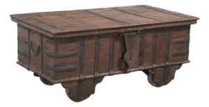 Antique Indian Teakwood Blanket Chest/Coffee Table