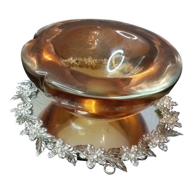 1980s Stunning MCM Signed Coquille Flygsfors Sweden by Paul Kedelv Sommerso Bowl. For Sale