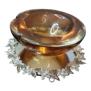 1980s Stunning MCM Signed Coquille Flygsfors Sweden by Paul Kedelv Sommerso Bowl.