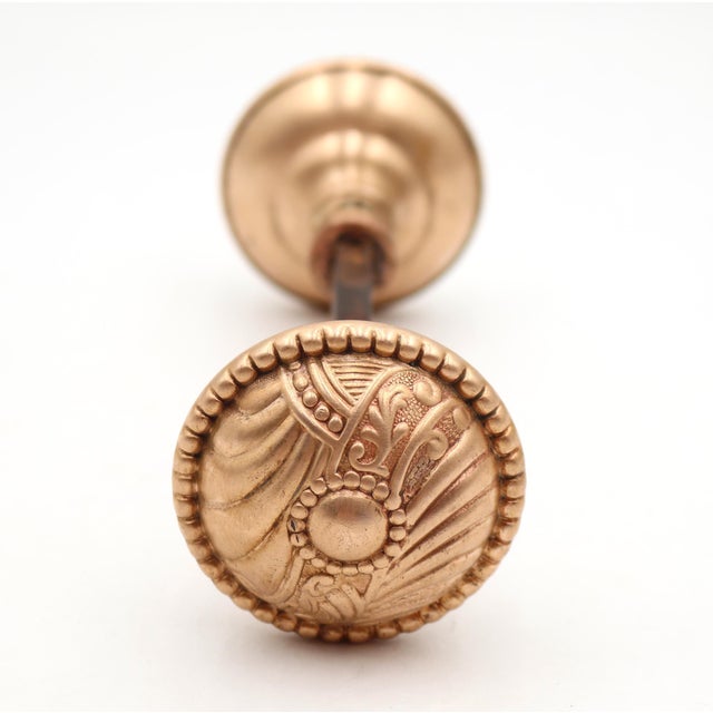Brass 1890s Corbin Roanoke Polished Brass Interior Door Knob Set For Sale - Image 8 of 8