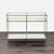 Two Glass Shelves with mirrored bottom shelf on metal frame. Brand: West Elm. Original Price: $399. Dimensions (in): 42W x...
