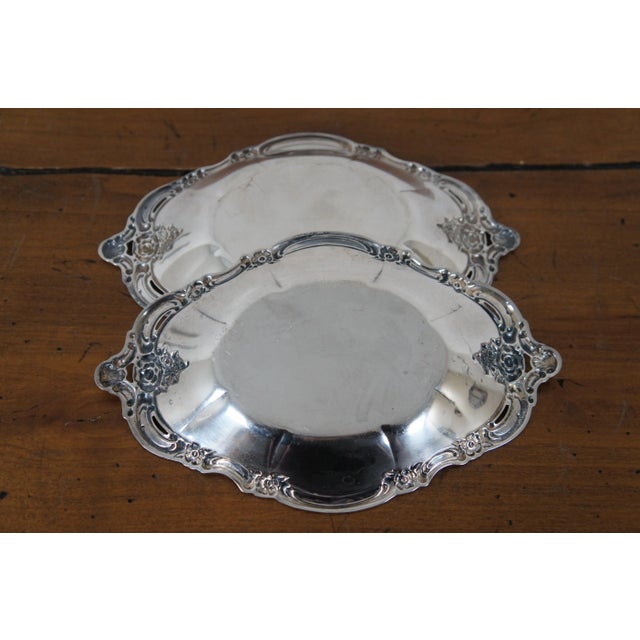Vintage Community Silverplate Oneida Silver Artistry Oval Serving Bowl Dishes- Set of 2 For Sale - Image 10 of 11