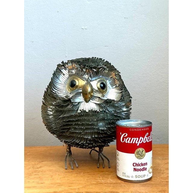 Sergio Bustamante Metal Owl Sculpture For Sale - Image 13 of 13
