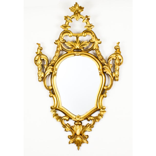 Rococo Antique Florentine Rococo Giltwood Mirrors, 1800s, Set of 2 For Sale - Image 3 of 18