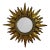 Vintage Mid 20th Century 12.5" Gilded Sunburst Accent Wall Mirror For Sale