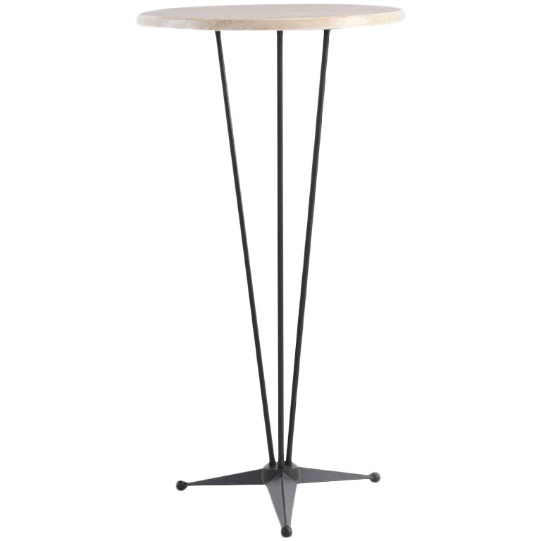 Round High Top Table With Steel Base and Werzalit Top, Cocktail Table