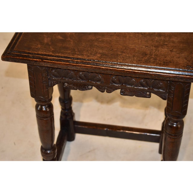17th Century Oak Joint Stool From England For Sale - Image 13 of 15
