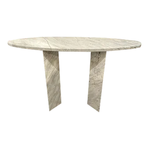 Modern Polished Carrara Marble Consoles
