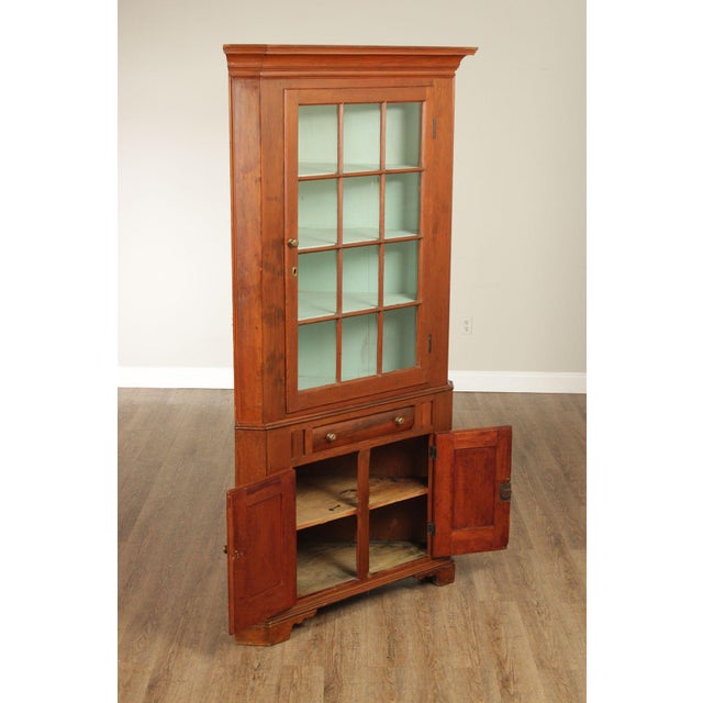 Wood Antique Softwood Corner Cupboard For Sale - Image 7 of 18