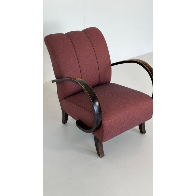 Padded Chair in the style of Jindřich Halabala, 1930s For Sale - Image 5 of 11