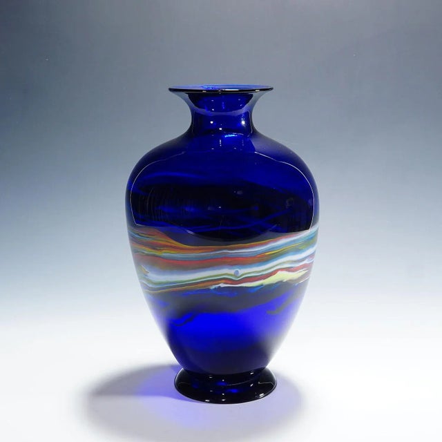 Late 20th Century Art Glass Vase by Gianni Versage for Vetreria Archimede Seguso Ca. 1990s For Sale - Image 5 of 9