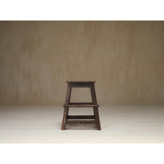 Brown Wooden Artist Stool, 1920s For Sale - Image 4 of 7