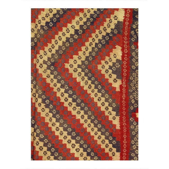Vintage Baktiari Kilim Rug. Hand knotted. 100% Lamb’s wool and lamb’s wool pile. Flat weave. This collection complements...