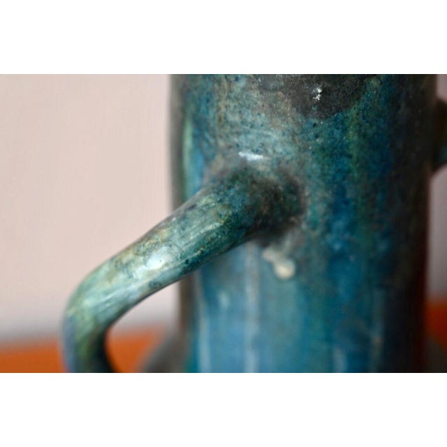 Large Art Nouveau Vase with Rotating Handles by Charles Maes, 1900s For Sale - Image 6 of 12