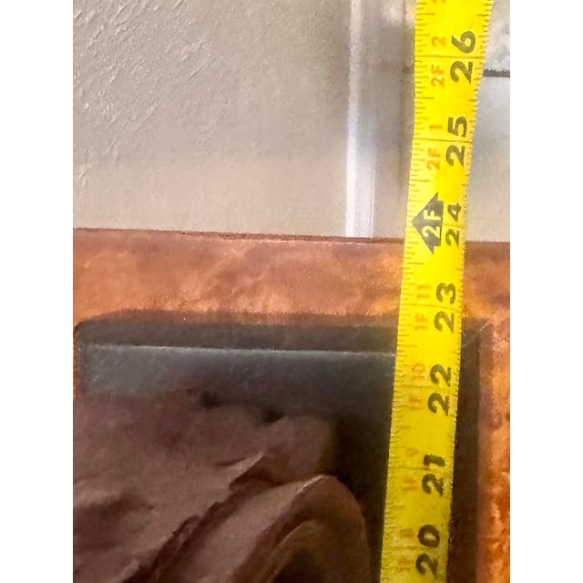 Art Deco Vintage Asian-Inspired Spiral Relief Sculpture | Bombay Company For Sale - Image 3 of 5