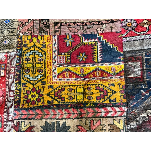 Late 20th Century 9ft 8in X 12ft Turkish Patchwork Area Rug For Sale - Image 5 of 15