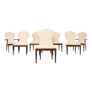 Set of Eight Maitland Smith French Louis XVI Dining Chairs For Sale