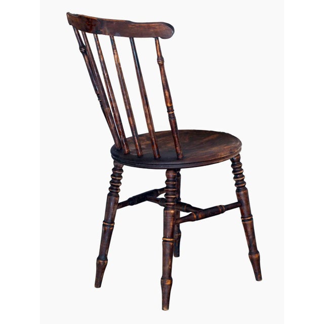 Pair; Late 18 Century Wooden Spindle Chairs For Sale - Image 11 of 12