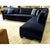 Contemporary Trio Furn. & Design Inc. Blue Sectional W/Chaise - Blue For Sale - Image 3 of 3