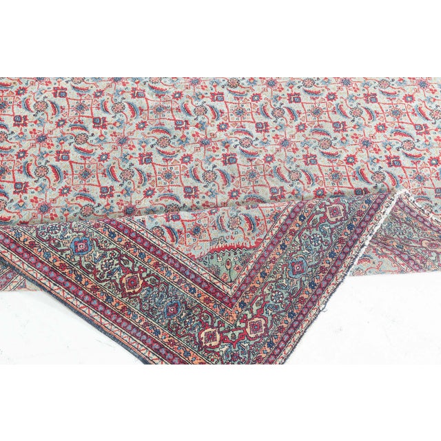 Late 19th Century One-of-a-kind 19th Century Persian Tabriz Handmade Wool Rug For Sale - Image 5 of 7