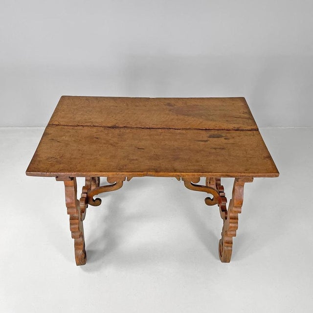 Italian Wooden Fratino Table with Decorated Legs, 1700s For Sale - Image 5 of 18