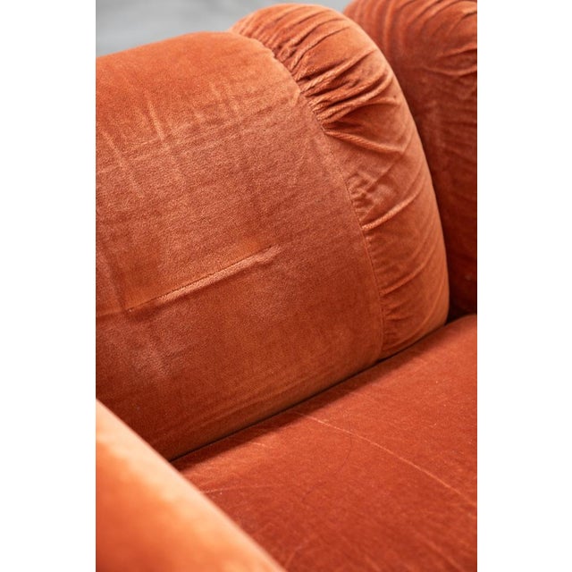 Set of Orange Cinille Sofas, 1970s For Sale - Image 16 of 18