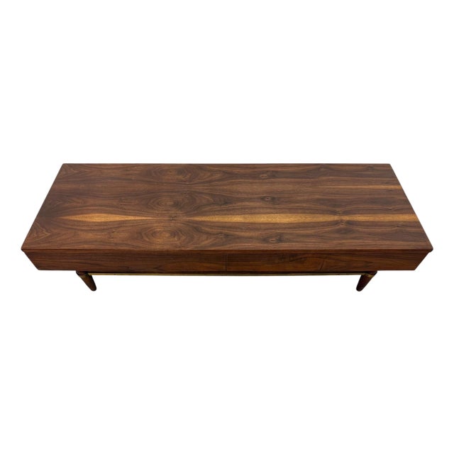 Mid-Century Modern American of Martinsville Walnut Coffee Table - Refinished! For Sale