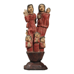Antique 19th Century Hand Carved Folk Art Santos Sculpture