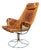 Mid Century Danish Modern Lounge Chair Attributed Dux Bruno Mathsson Jetson Brown Leather For Sale