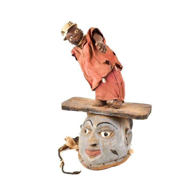 Early 20th Century Yoruba Gelede Mask with Figure Nigeria For Sale In Denver - Image 6 of 7